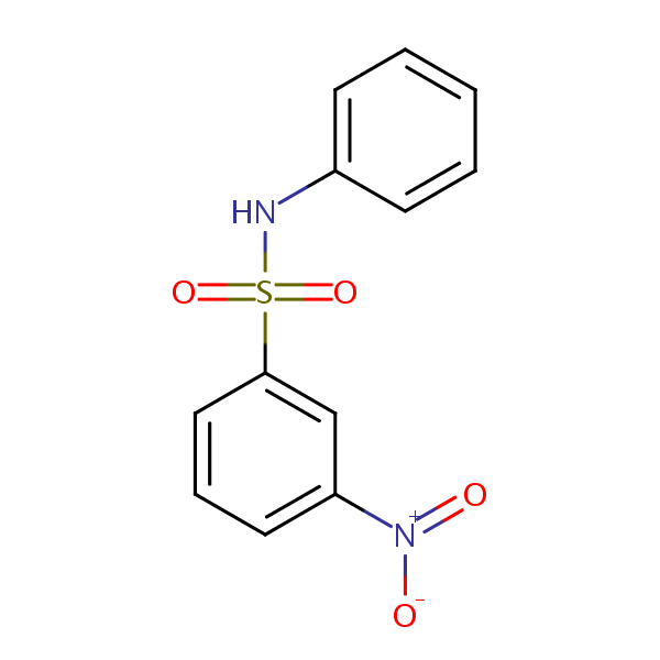 Benzenesulfonamide, 3-nitro-N-phenyl- structural formula