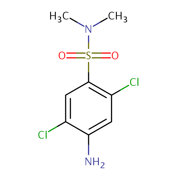 Benzenesulfonamide, 4-amino-2,5-dichloro-N,N-dimethyl- structural formula