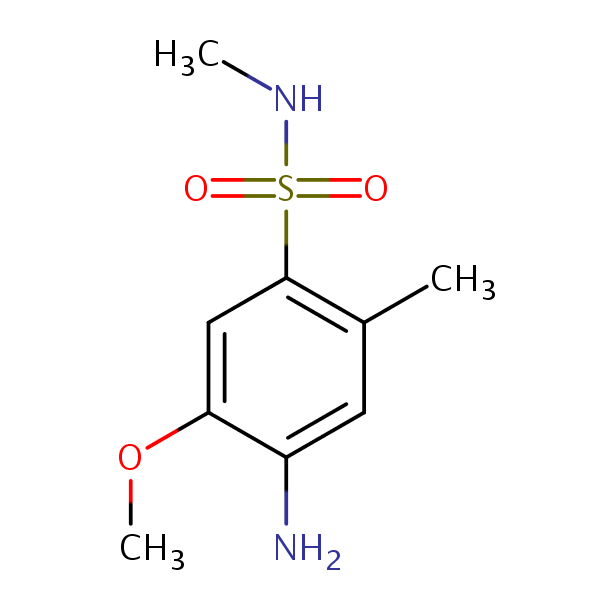 Benzenesulfonamide, 4-amino-5-methoxy-N,2-dimethyl- structural formula