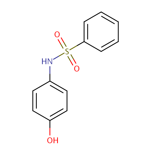 Benzenesulfonamide, N-(4-hydroxyphenyl)- structural formula