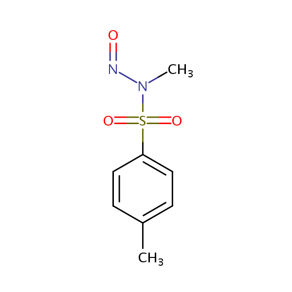 Benzenesulfonamide, N,4-dimethyl-N-nitroso- structural formula