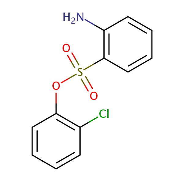 Benzenesulfonic acid, 2-amino-, 2-chlorophenyl ester structural formula