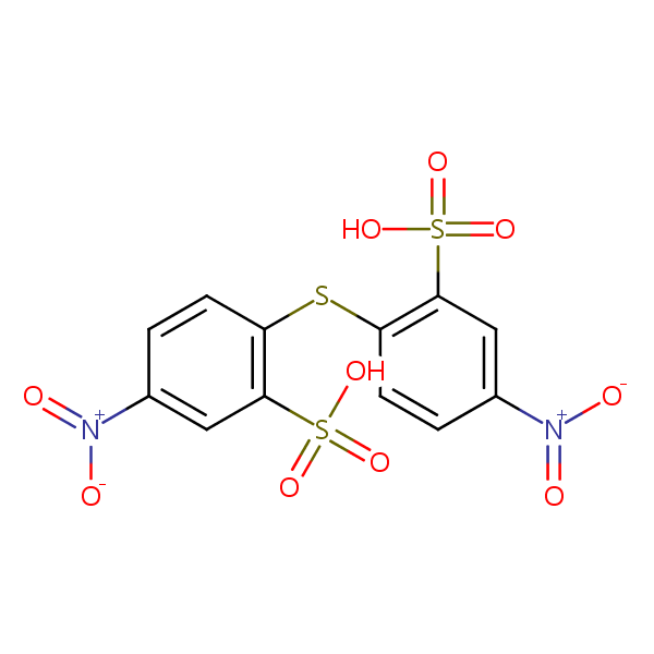 Benzenesulfonic acid, 2,2’-thiobis[5-nitro- structural formula