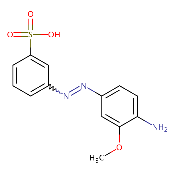 Benzenesulfonic acid, 3-[(4-amino-3-methoxyphenyl)azo]- structural formula
