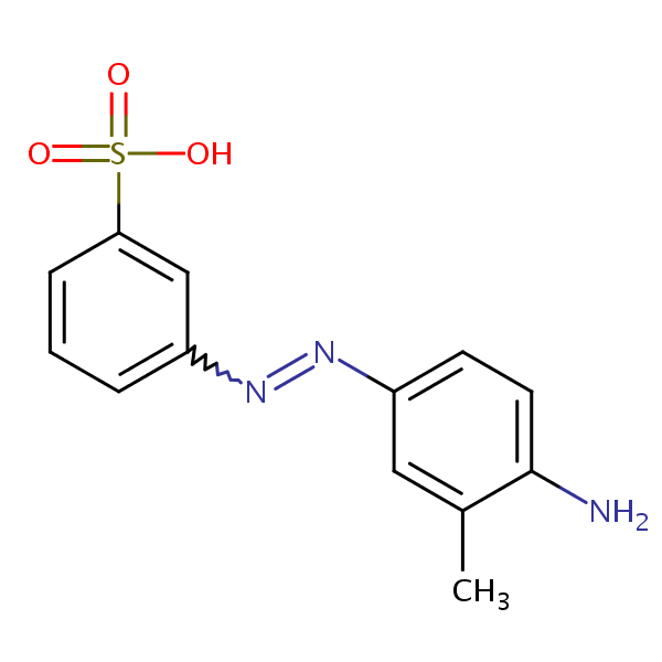Benzenesulfonic acid, 3-[(4-amino-3-methylphenyl)azo]- structural formula