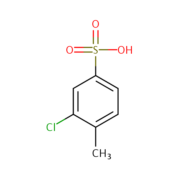 Benzenesulfonic acid, 3-chloro-4-methyl- structural formula