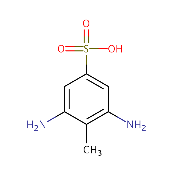 Benzenesulfonic acid, 3,5-diamino-4-methyl- structural formula