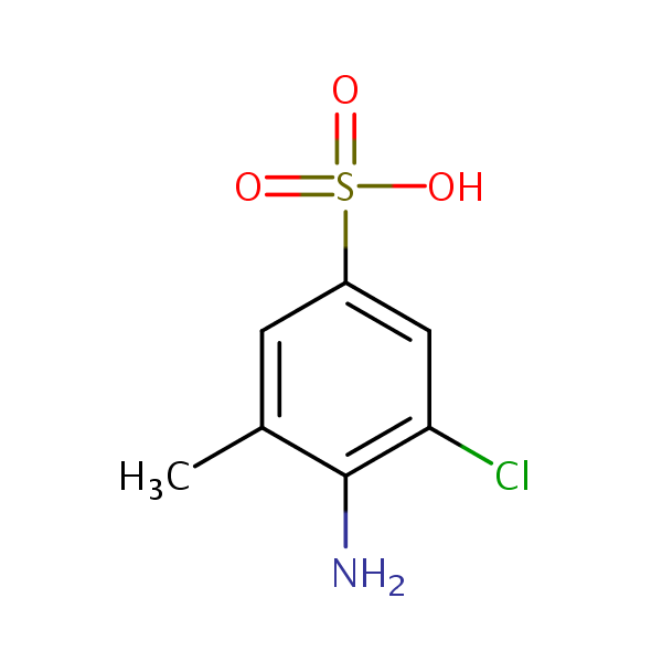 Benzenesulfonic acid, 4-amino-3-chloro-5-methyl- structural formula