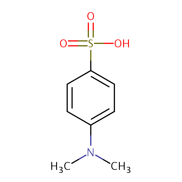 Benzenesulfonic acid, 4-(dimethylamino)- structural formula