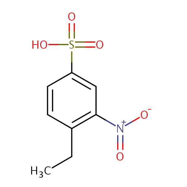 Benzenesulfonic acid, 4-ethyl-3-nitro- structural formula