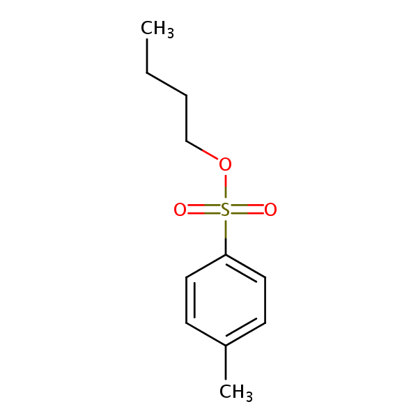 Benzenesulfonic acid, 4-methyl-, butyl ester structural formula