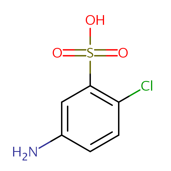 Benzenesulfonic acid, 5-amino-2-chloro- structural formula