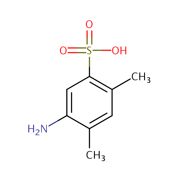 Benzenesulfonic acid, 5-amino-2,4-dimethyl- structural formula
