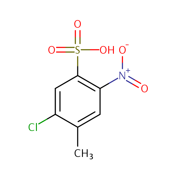 Benzenesulfonic acid, 5-chloro-4-methyl-2-nitro- structural formula