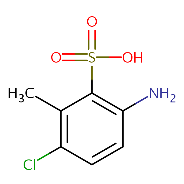 Benzenesulfonic acid, 6-amino-3-chloro-2-methyl- structural formula