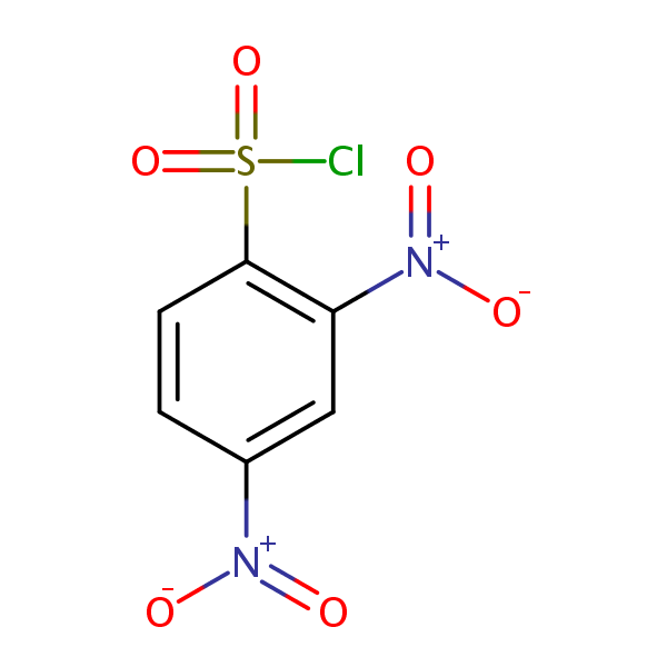Benzenesulfonyl chloride, 2,4-dinitro- structural formula