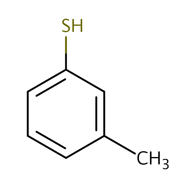 Benzenethiol, 3-methyl- structural formula