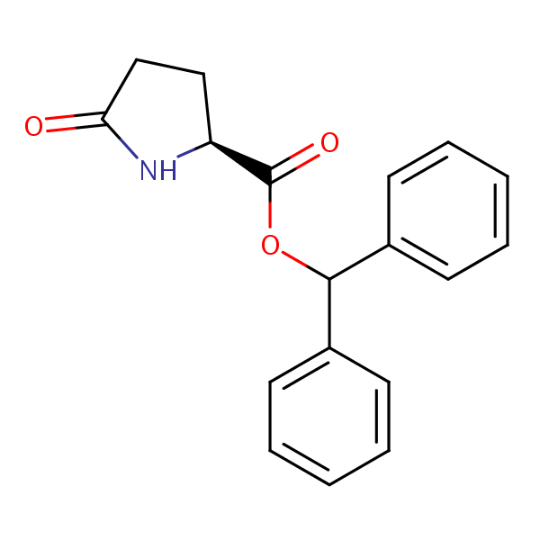 Benzhydryl 5-oxo-L-prolinate structural formula