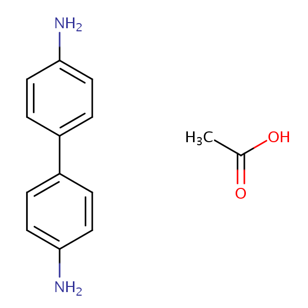 Benzidine acetate structural formula