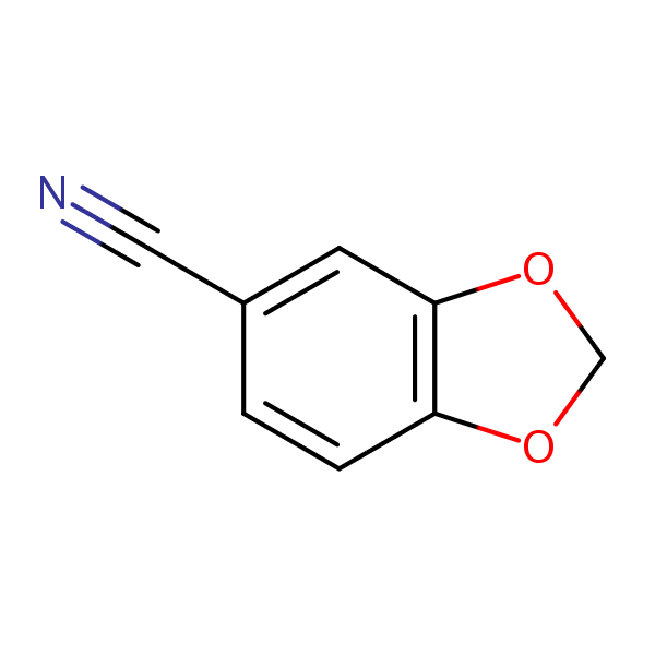 Benzo-1,3-dioxole-5-carbonitrile structural formula
