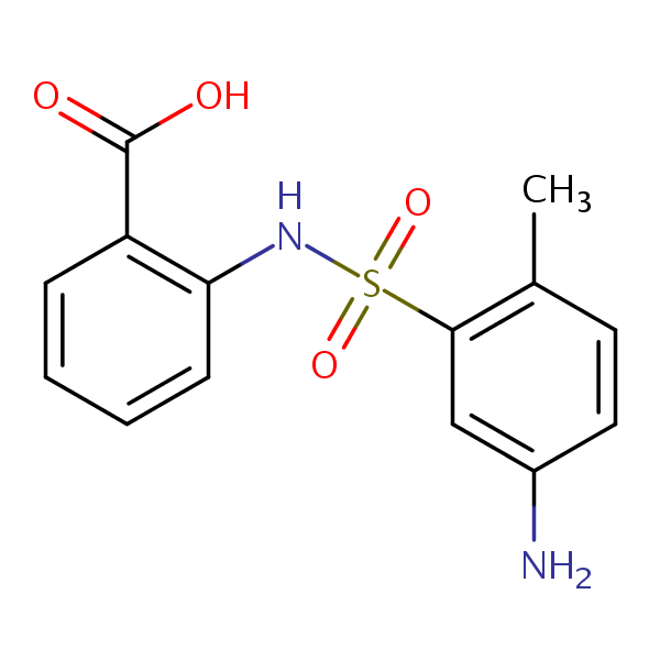 Benzoic acid, 2-[[(5-amino-2-methylphenyl)sulfonyl]amino]- structural formula