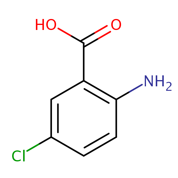 Benzoic acid, 2-amino-5-chloro- structural formula