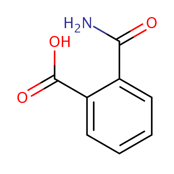 Benzoic acid, 2-(aminocarbonyl)- structural formula