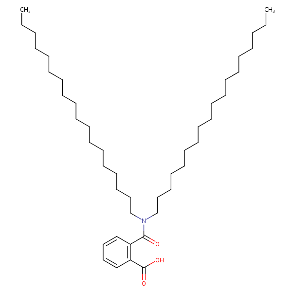 Benzoic acid, 2-[(dioctadecylamino)carbonyl]- structural formula
