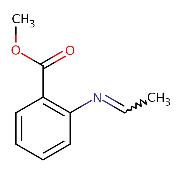 Benzoic acid, 2-(ethylideneamino)-, methyl ester structural formula