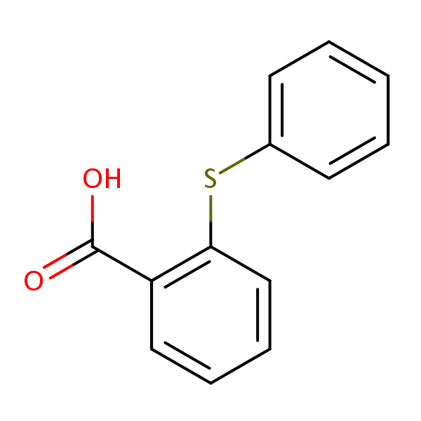 Benzoic acid, 2-(phenylthio)- structural formula