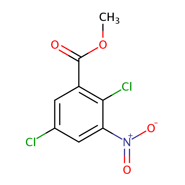 Benzoic acid, 2,5-dichloro-3-nitro-, methyl ester structural formula