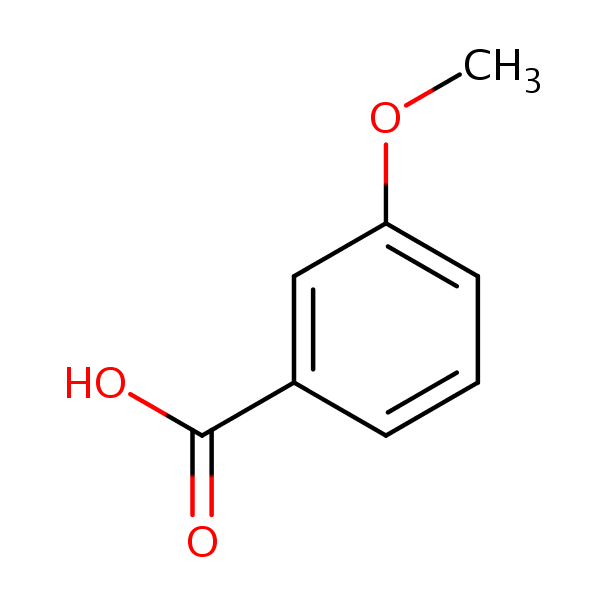 Benzoic acid, 3-methoxy- structural formula