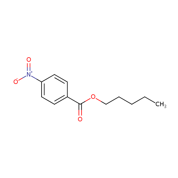 Benzoic acid, 4-nitro-, pentyl ester structural formula