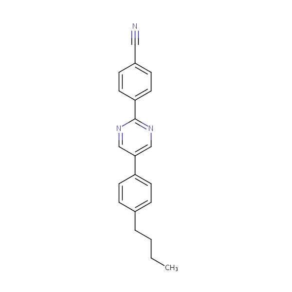 Benzonitrile, 4-[5-(4-butylphenyl)-2-pyrimidinyl]- structural formula