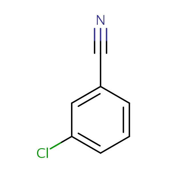 Benzonitrile, m-chloro- structural formula