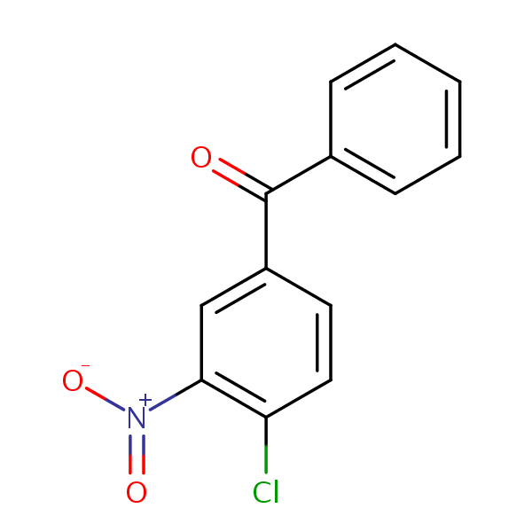 Benzophenone, 4-chloro-3-nitro- structural formula
