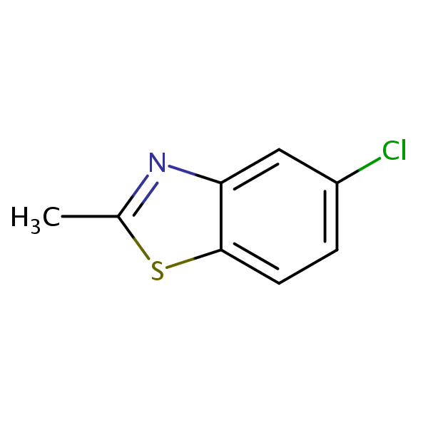 Benzothiazole, 5-chloro-2-methyl- structural formula