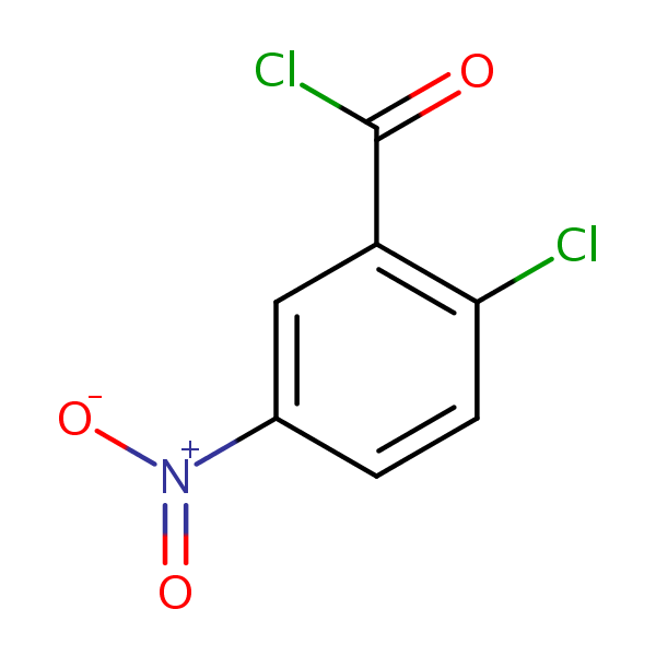Benzoyl chloride, 2-chloro-5-nitro- structural formula