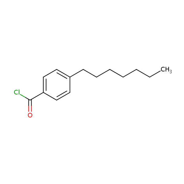 Benzoyl chloride, 4-heptyl- structural formula