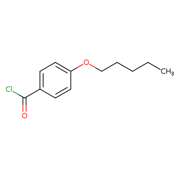 Benzoyl chloride, 4-(pentyloxy)- structural formula