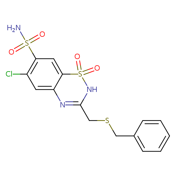 Benzthiazide structural formula