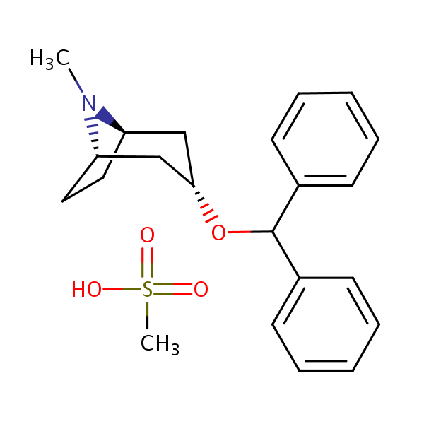Benztropine methylsulfonate structural formula