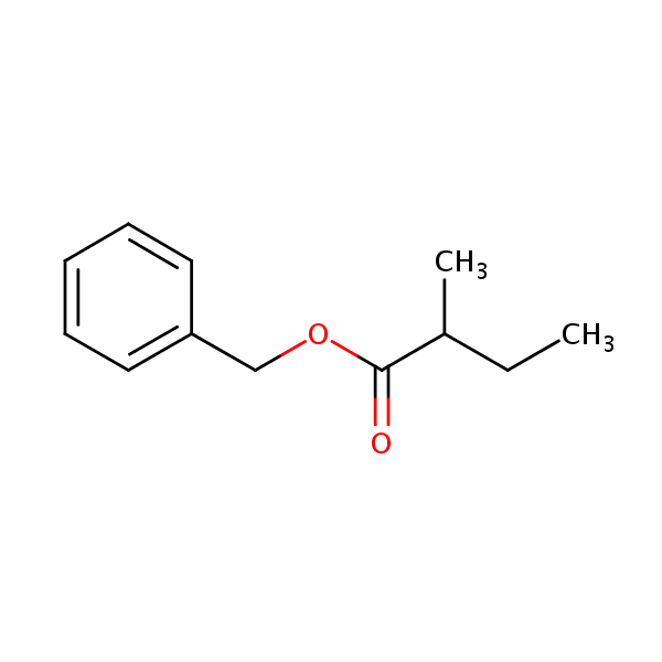 Benzyl 2-methylbutanoate structural formula