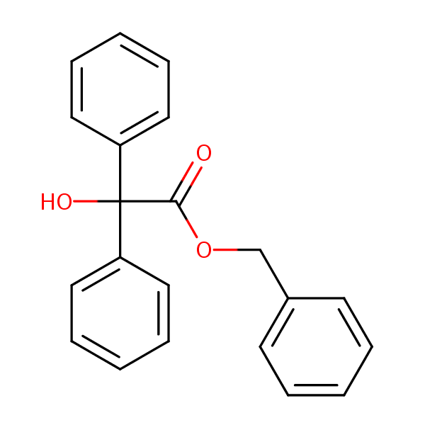 Benzyl diphenylglycolate structural formula
