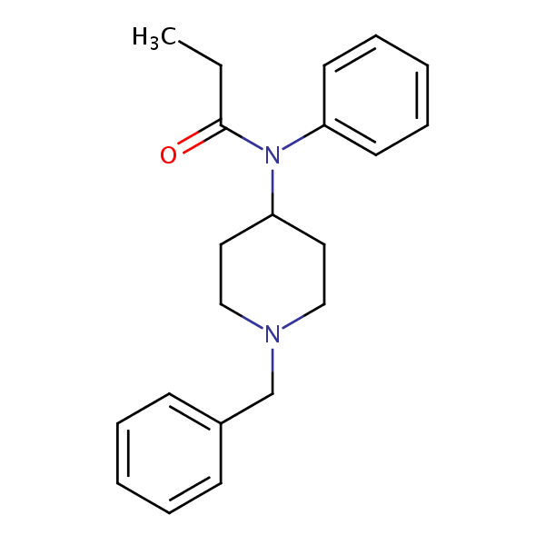 Benzylfentanyl structural formula