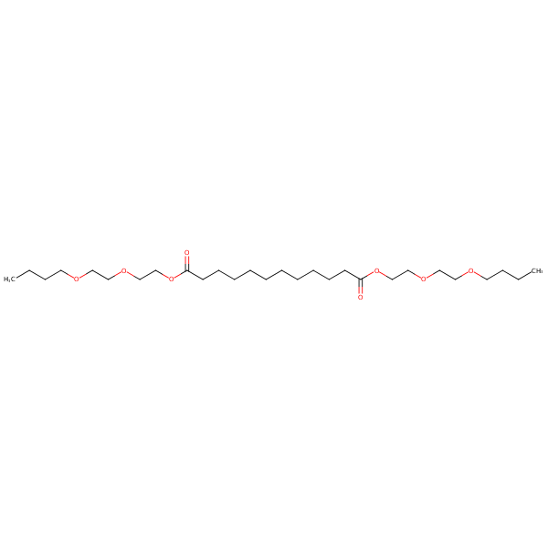 Bis(2-(2-butoxyethoxy)ethyl) dodecanedioate structural formula