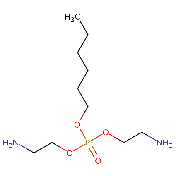 Bis(2-aminoethyl) hexyl phosphate structural formula