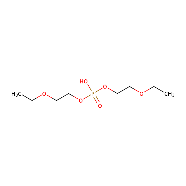 Bis(2-ethoxyethyl) hydrogen phosphate structural formula