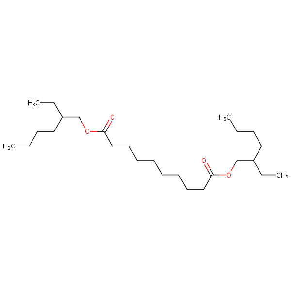 Bis(2-ethylhexyl) decanedioate structural formula