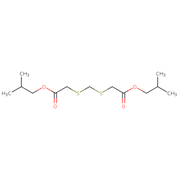 Bis(2-methylpropyl) 2,2’-(methylenebis(thio))bisacetate structural formula